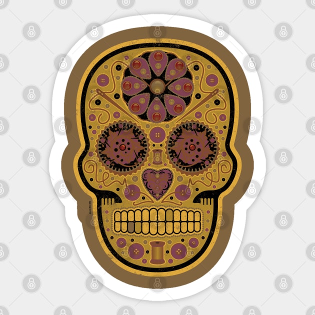 Mexican Sugar Skull Peanut Butter Marrow Sticker by DanielLiamGill